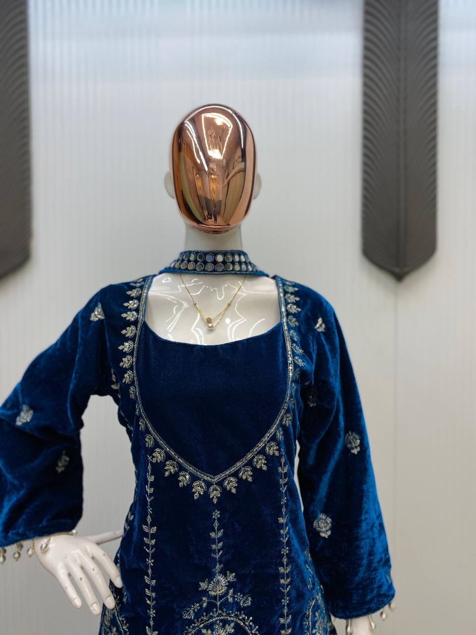 Premium Velvet Sharara Set for Women | Heavy Sequence Embroidery Work | Real Mirror Dupatta | Party & Wedding Wear Suit Set