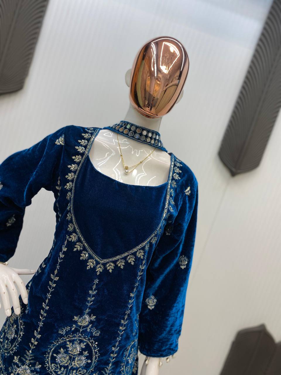 Premium Velvet Sharara Set for Women | Heavy Sequence Embroidery Work | Real Mirror Dupatta | Party & Wedding Wear Suit Set